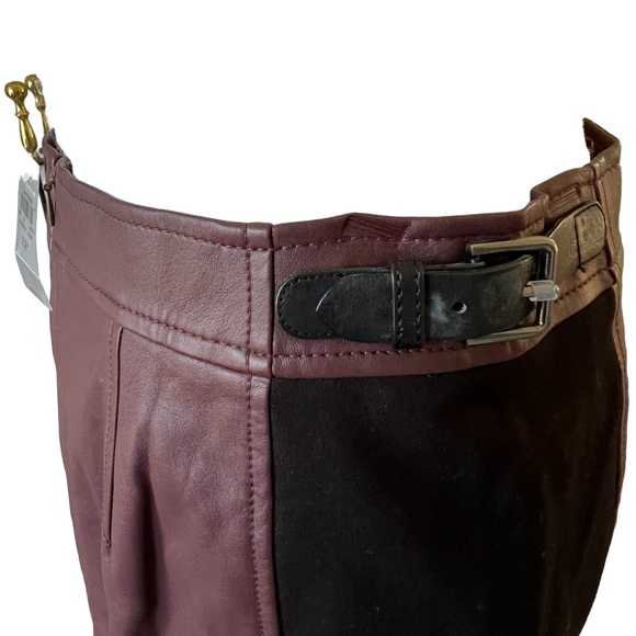 Ann Taylor faux leather burgundy pencil skirt NWT size 8P - Picture 3 of 12